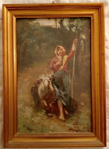 Quadro pastore con pecora - quadro,