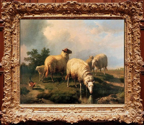 Antico dipinto mano vecchio - a,