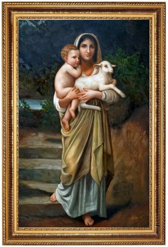 Quadro olio linnocence madonna - olio,