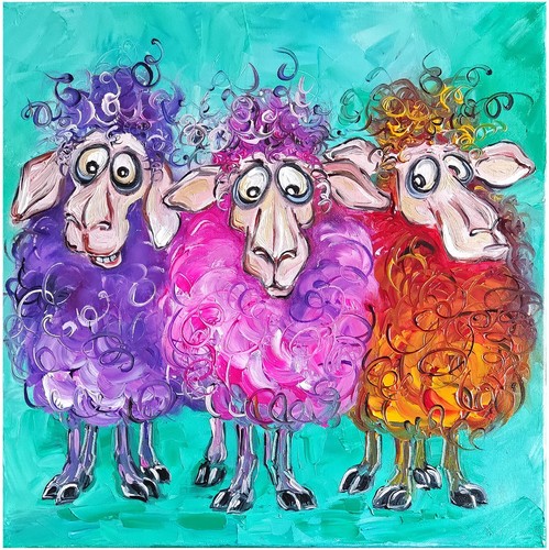 Quadro olio 40x40 tre - quadro,